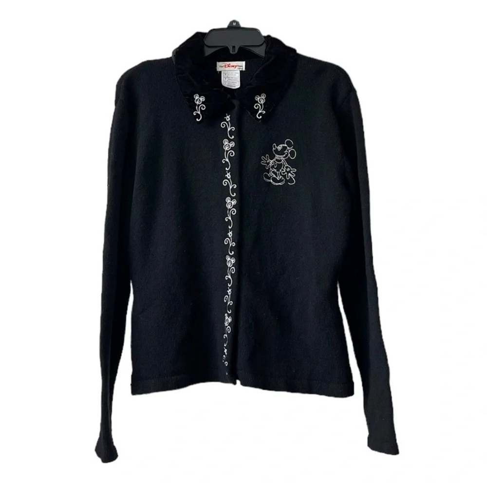 Disney Black Cardigan with White Embroidery